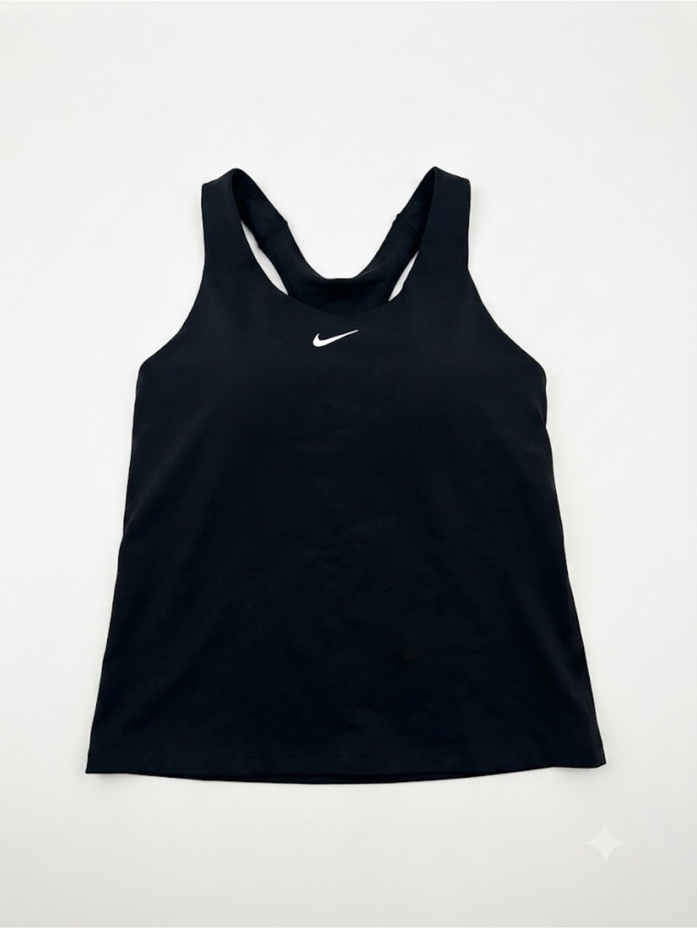 Nike Black Racerback Athletic Tank with White Swoosh
